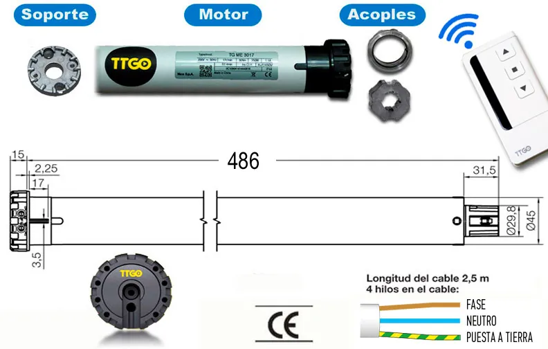 motor ttgo - Instalar Reparar Motor Persiana Ttgo