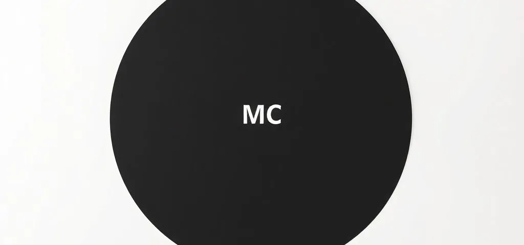 Círculo negro con línea roja vertical en fondo blanco, composición minimalista que resalta las ventajas de la motorización de persianas metálicas.