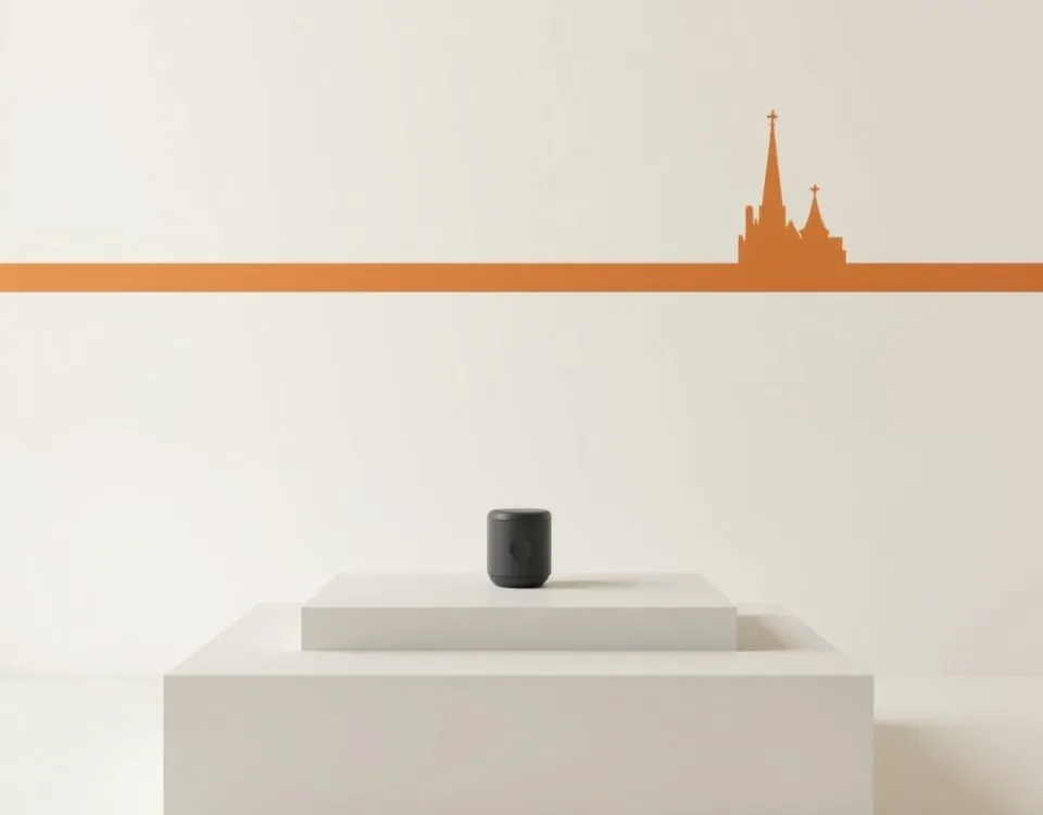 Sección vertical de persiana metálica con motor, sobre fondo blanco y sombra suave; sugiere movimiento. Que servicios de motorizacion para persianas metalicas recomiendan en Barcelona.