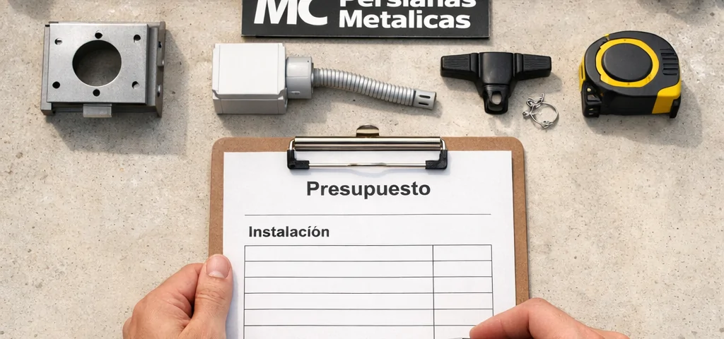 Cuales son las opciones mas economicas para motorizacion de persianas metalicas, instalador revisa presupuesto y piezas