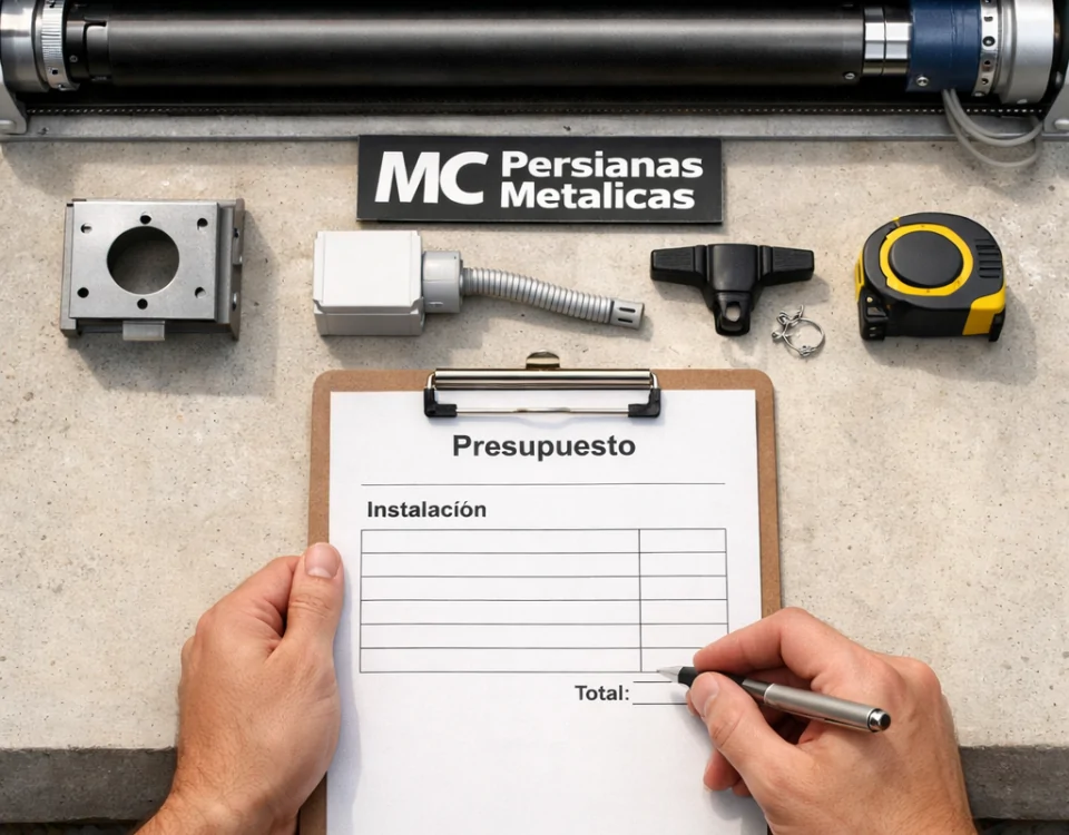 Cuales son las opciones mas economicas para motorizacion de persianas metalicas, instalador revisa presupuesto y piezas